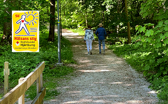 Hälsans stig är en trygg och promenadvänlig slinga utan given start- eller slutpunkt.